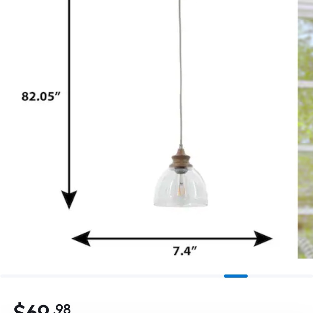 Allen + Roth pendant light - Picture 2 of 3